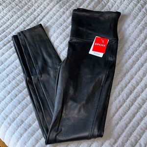 New with tag, Spanx faux, leather leggings, size medium